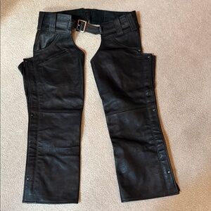 Chaps Black Leather